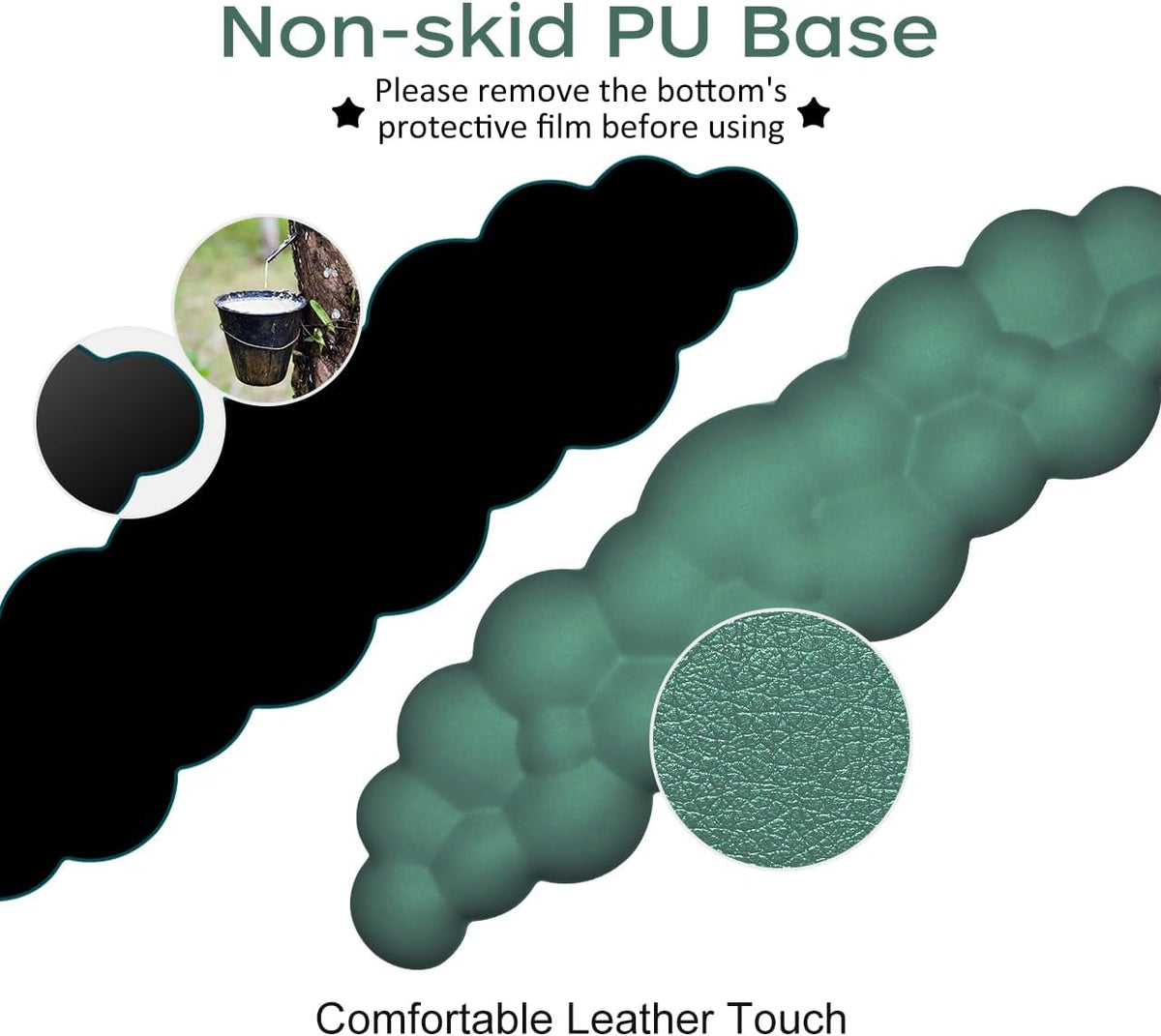 Upgrade Leather Cloud Wrist Rest for Keyboard and Mouse & Cup Pad