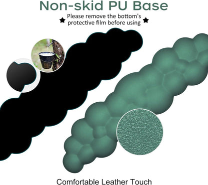 Upgrade Leather Cloud Wrist Rest for Keyboard and Mouse & Cup Pad