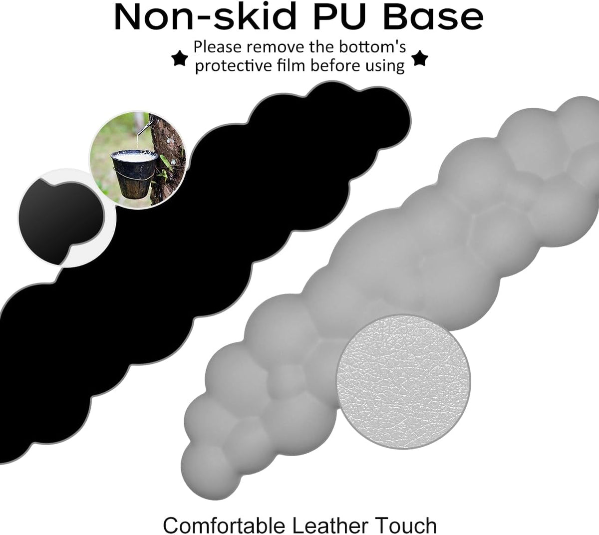 Upgrade Leather Cloud Wrist Rest for Keyboard and Mouse & Cup Pad