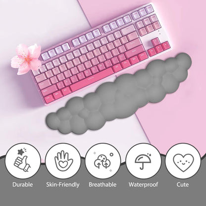 Upgrade Leather Cloud Wrist Rest for Keyboard and Mouse & Cup Pad