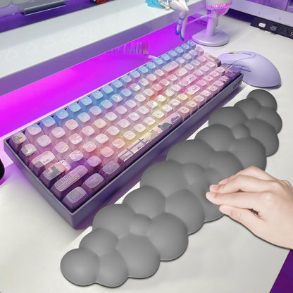 Upgrade Leather Cloud Wrist Rest for Keyboard and Mouse & Cup Pad