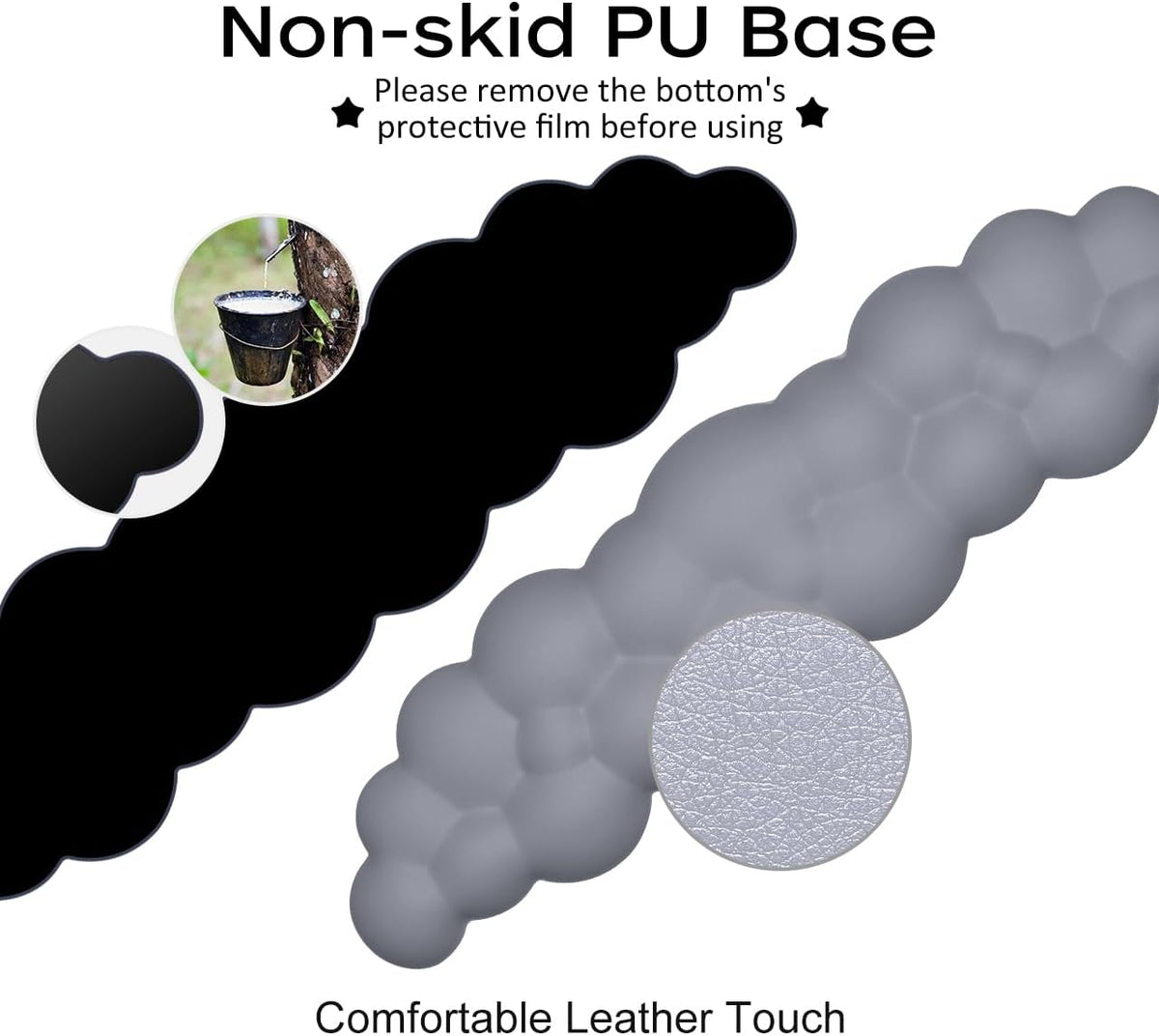Upgrade Leather Cloud Wrist Rest for Keyboard and Mouse & Cup Pad