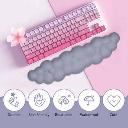 Upgrade Leather Cloud Wrist Rest for Keyboard and Mouse & Cup Pad