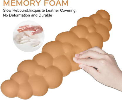 Upgrade Leather Cloud Wrist Rest for Keyboard and Mouse & Cup Pad