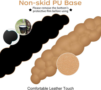Upgrade Leather Cloud Wrist Rest for Keyboard and Mouse & Cup Pad