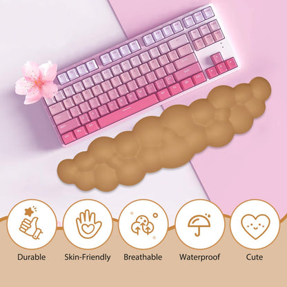 Upgrade Leather Cloud Wrist Rest for Keyboard and Mouse & Cup Pad