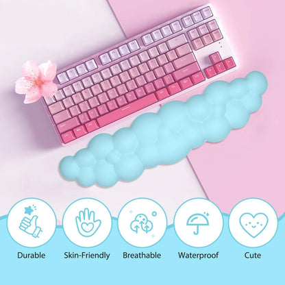 Upgrade Leather Cloud Wrist Rest for Keyboard and Mouse & Cup Pad