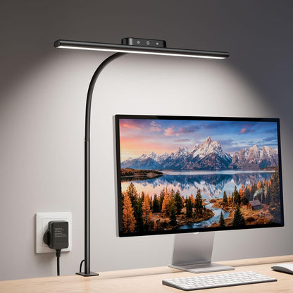 Desk Lamp with Clamp, Led Clip on Desk Lights for Home Office, White