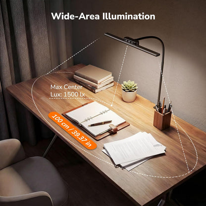 Desk Lamp with Clamp, Led Clip on Desk Lights for Home Office, White