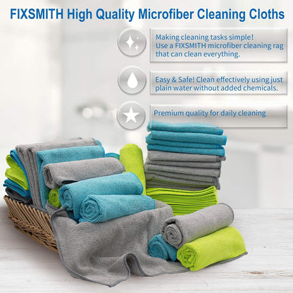 Microfiber Cleaning Cloth - Pack of 50, Microfiber Towels for Cars 16 x 12 in, Highly Absorbent Cleaning Rags, Lint-Free, Streak-Free Cleaning Cloths for Car Kitchen Home Office