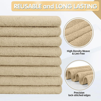 Microfiber Cleaning Cloth - Pack of 50, Microfiber Towels for Cars 16 x 12 in, Highly Absorbent Cleaning Rags, Lint-Free, Streak-Free Cleaning Cloths for Car Kitchen Home Office