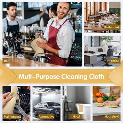 Microfiber Cleaning Cloth - Pack of 50, Microfiber Towels for Cars 16 x 12 in, Highly Absorbent Cleaning Rags, Lint-Free, Streak-Free Cleaning Cloths for Car Kitchen Home Office