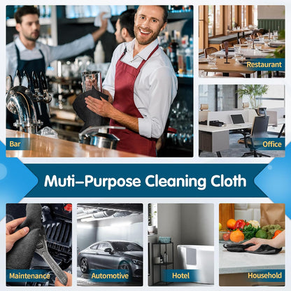 Microfiber Cleaning Cloth - Pack of 50, Microfiber Towels for Cars 16 x 12 in, Highly Absorbent Cleaning Rags, Lint-Free, Streak-Free Cleaning Cloths for Car Kitchen Home Office