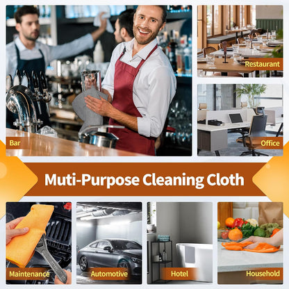 Microfiber Cleaning Cloth - Pack of 50, Microfiber Towels for Cars 16 x 12 in, Highly Absorbent Cleaning Rags, Lint-Free, Streak-Free Cleaning Cloths for Car Kitchen Home Office