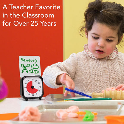 3 inch Visual Timer — 60 Minute Kids Desk Countdown Clock with Dry Erase Activity Card and Desktop App Access — for Kids Classroom, Homeschool Study Tool, Task Reminder, Home and Kitchen