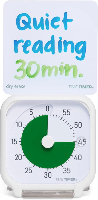 3 inch Visual Timer — 60 Minute Kids Desk Countdown Clock with Dry Erase Activity Card and Desktop App Access — for Kids Classroom, Homeschool Study Tool, Task Reminder, Home and Kitchen