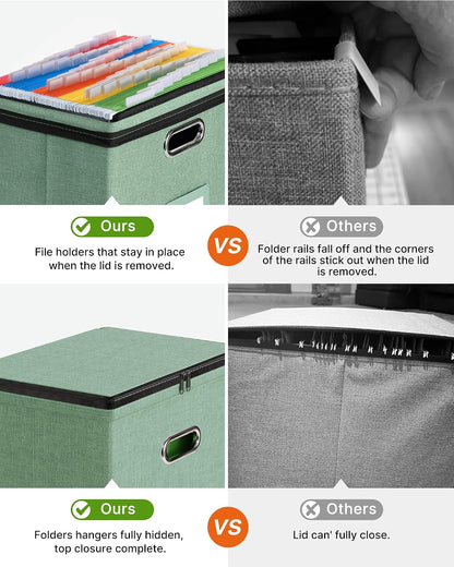 File Box Small 2-Pack Mesh Pockets Hanging Organizer for Letter-Size