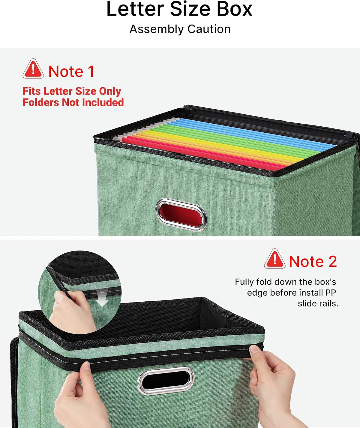 File Box Small 2-Pack Mesh Pockets Hanging Organizer for Letter-Size