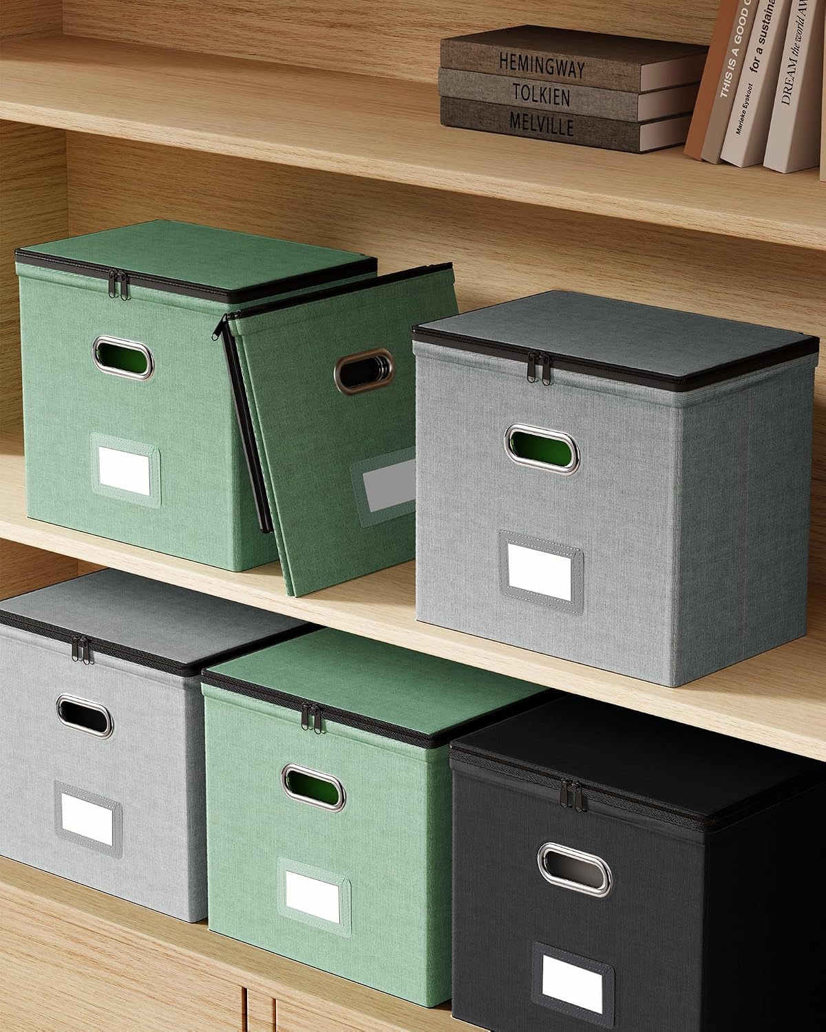 File Box Small 2-Pack Mesh Pockets Hanging Organizer for Letter-Size