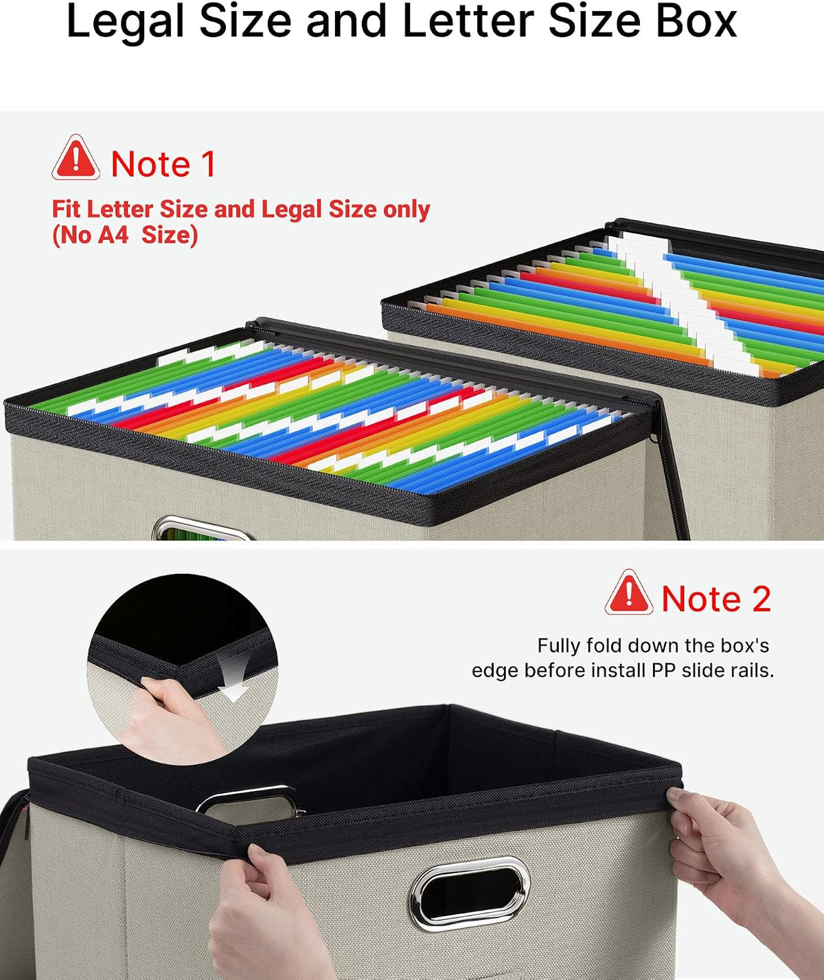 File Box Small 2-Pack Mesh Pockets Hanging Organizer for Letter-Size
