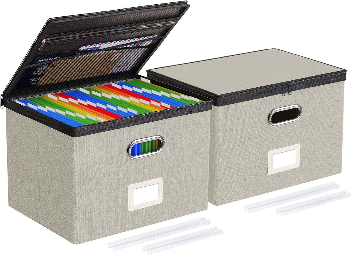 File Box Small 2-Pack Mesh Pockets Hanging Organizer for Letter-Size