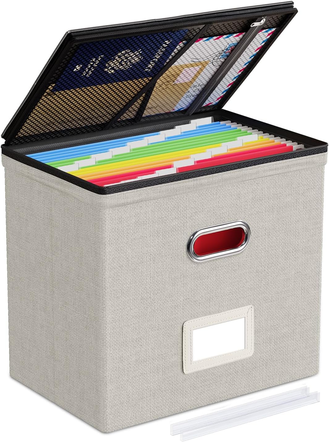 File Box Small 2-Pack Mesh Pockets Hanging Organizer for Letter-Size