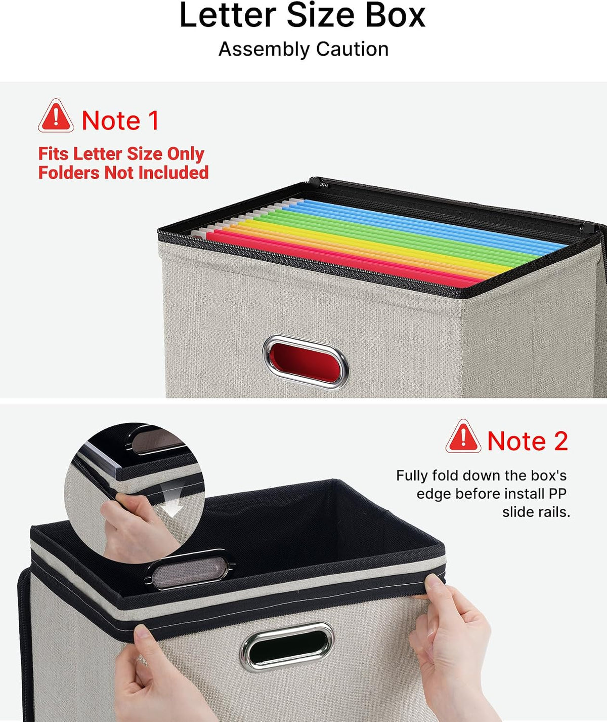 File Box Small 2-Pack Mesh Pockets Hanging Organizer for Letter-Size