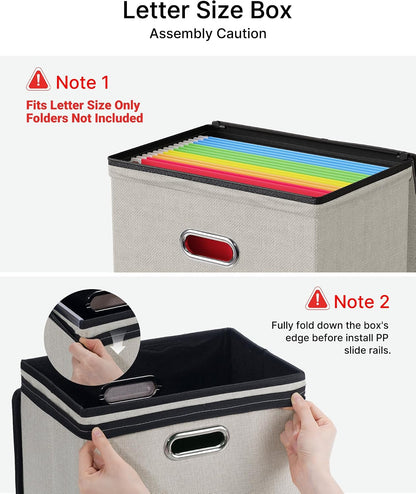 File Box Small 2-Pack Mesh Pockets Hanging Organizer for Letter-Size