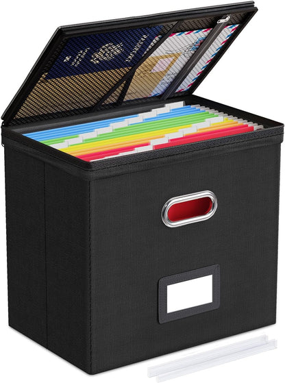 File Box Small 2-Pack Mesh Pockets Hanging Organizer for Letter-Size