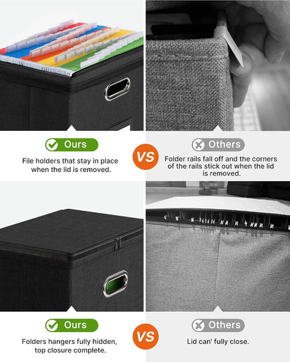 File Box Small 2-Pack Mesh Pockets Hanging Organizer for Letter-Size