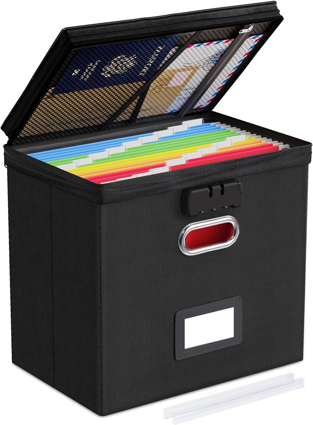 File Box Small 2-Pack Mesh Pockets Hanging Organizer for Letter-Size