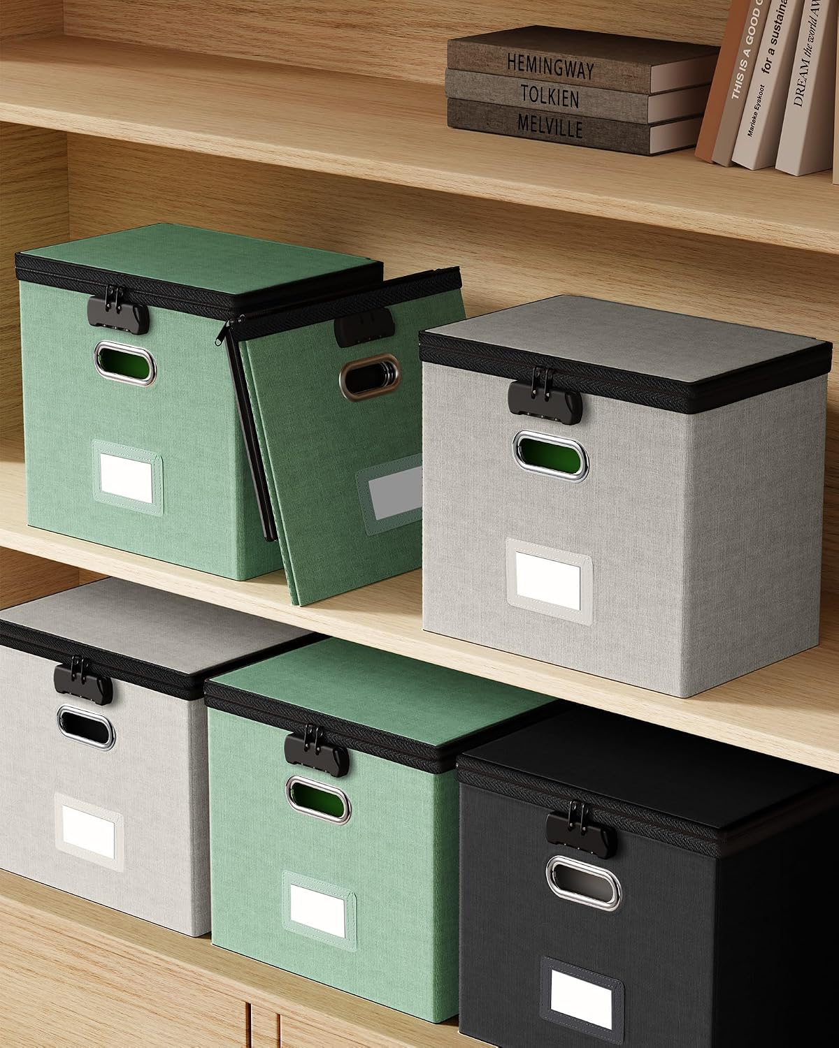 File Box Small 2-Pack Mesh Pockets Hanging Organizer for Letter-Size