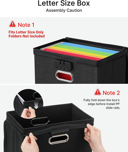 File Box Small 2-Pack Mesh Pockets Hanging Organizer for Letter-Size