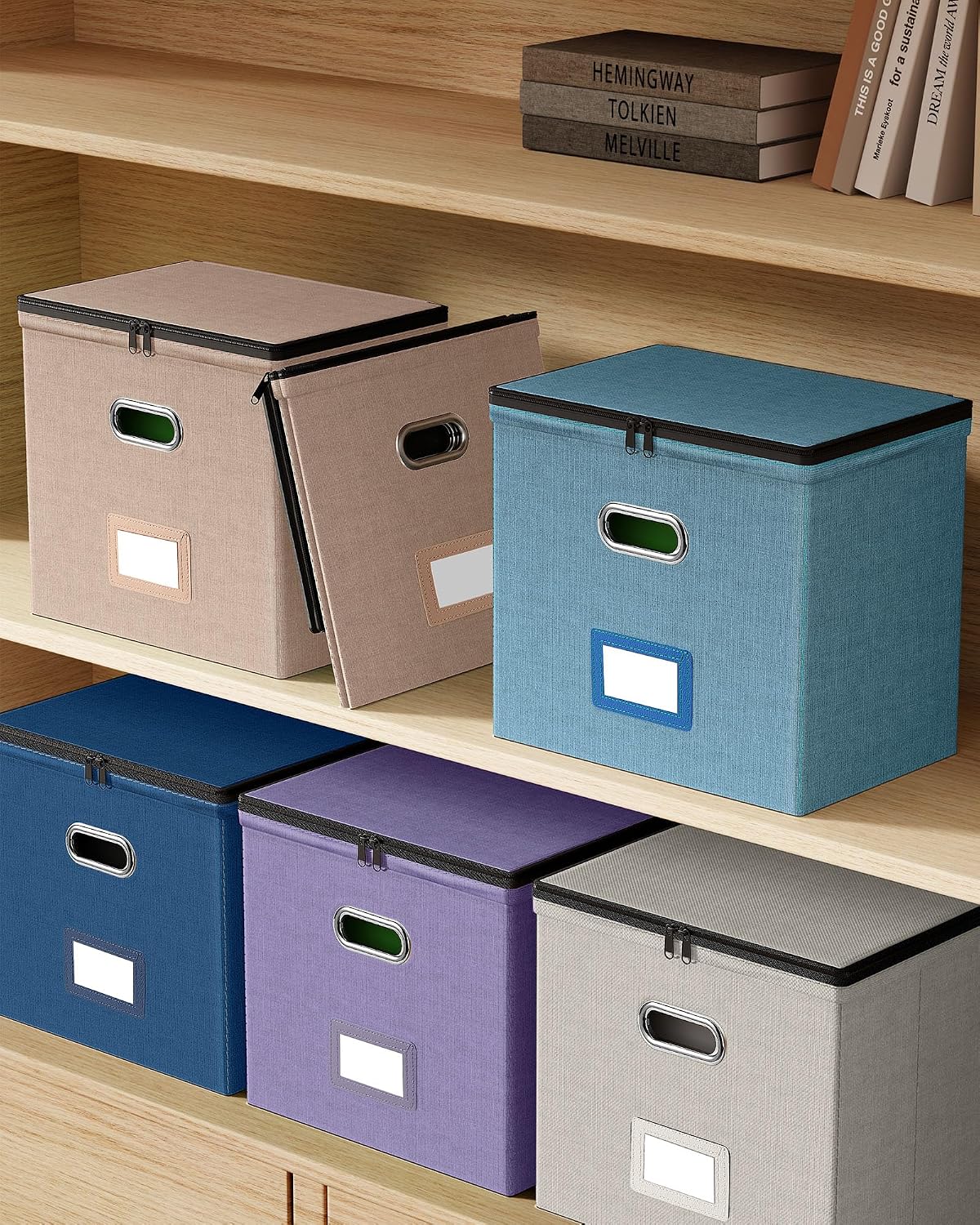 File Box Small 2-Pack Mesh Pockets Hanging Organizer for Letter-Size