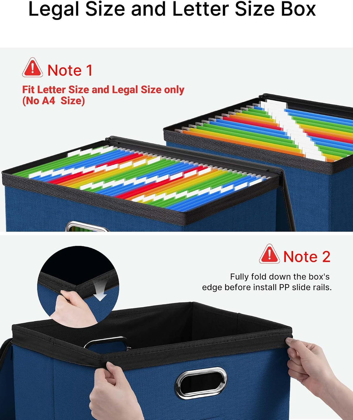 File Box Small 2-Pack Mesh Pockets Hanging Organizer for Letter-Size