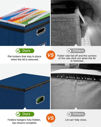 File Box Small 2-Pack Mesh Pockets Hanging Organizer for Letter-Size