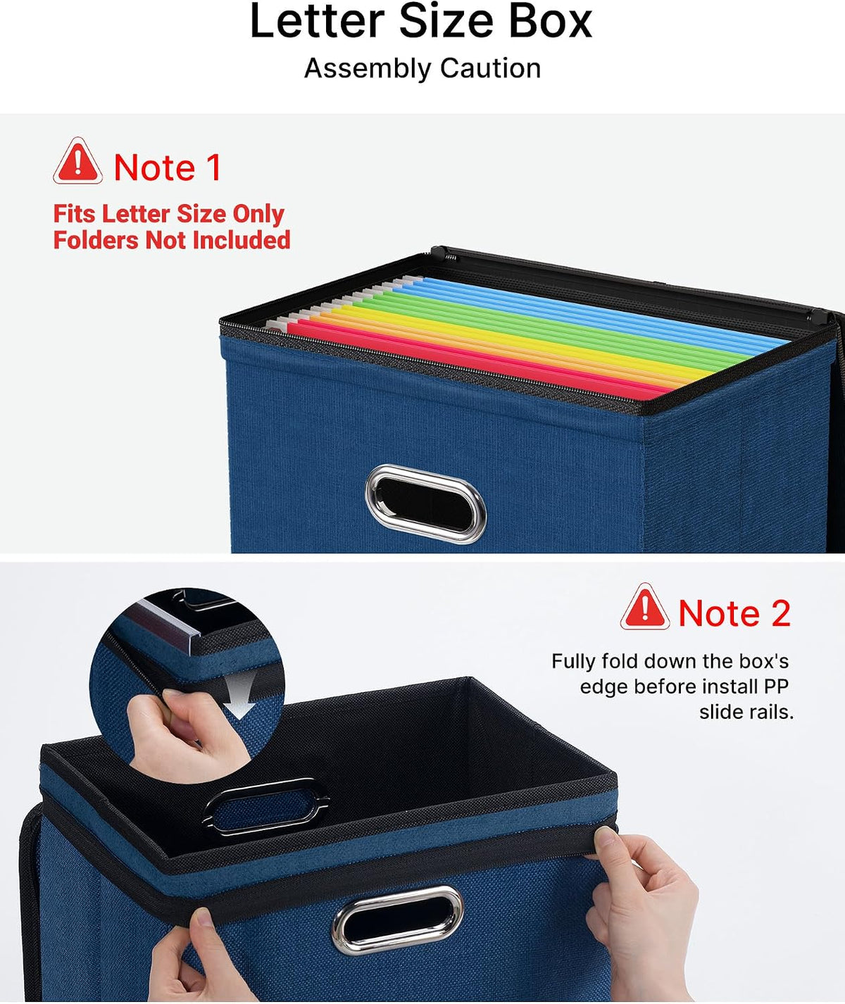 File Box Small 2-Pack Mesh Pockets Hanging Organizer for Letter-Size