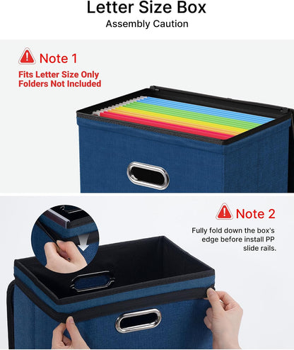 File Box Small 2-Pack Mesh Pockets Hanging Organizer for Letter-Size