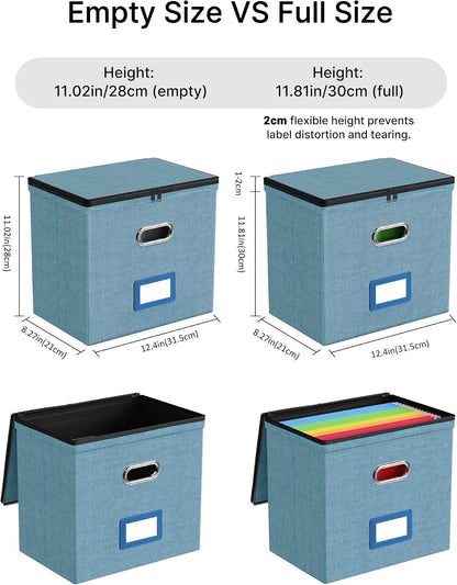 File Box Small 2-Pack Mesh Pockets Hanging Organizer for Letter-Size