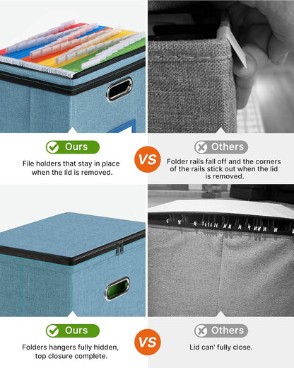 File Box Small 2-Pack Mesh Pockets Hanging Organizer for Letter-Size