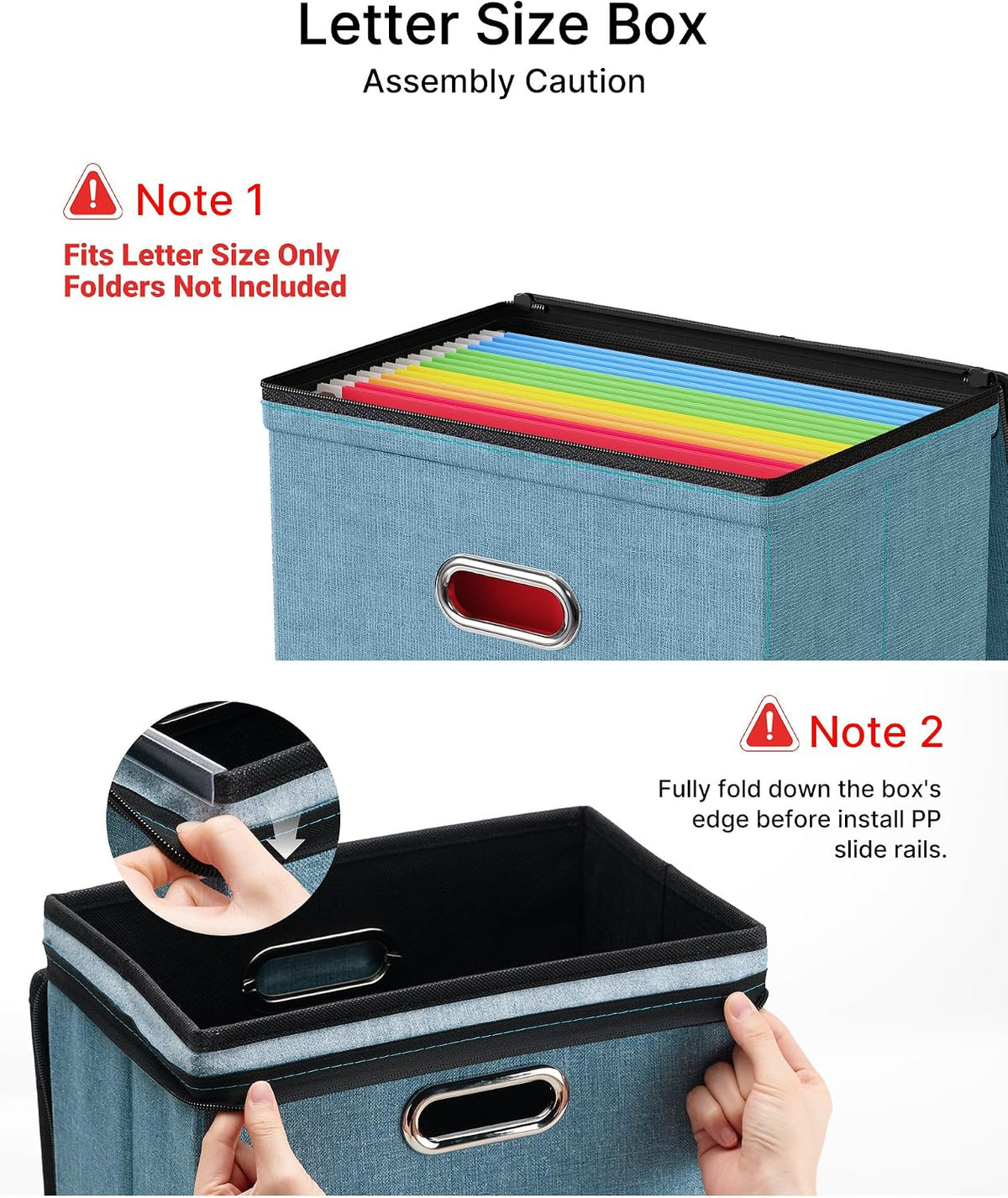 File Box Small 2-Pack Mesh Pockets Hanging Organizer for Letter-Size