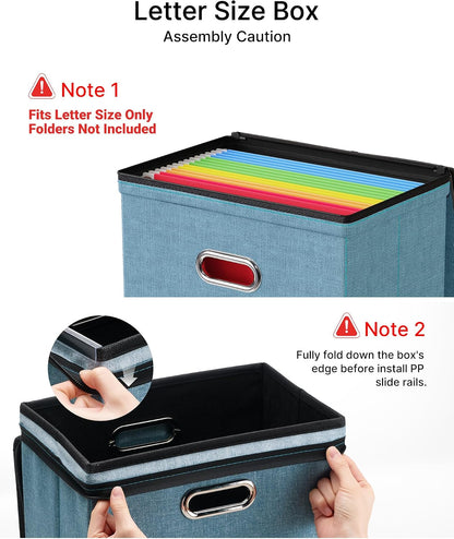 File Box Small 2-Pack Mesh Pockets Hanging Organizer for Letter-Size