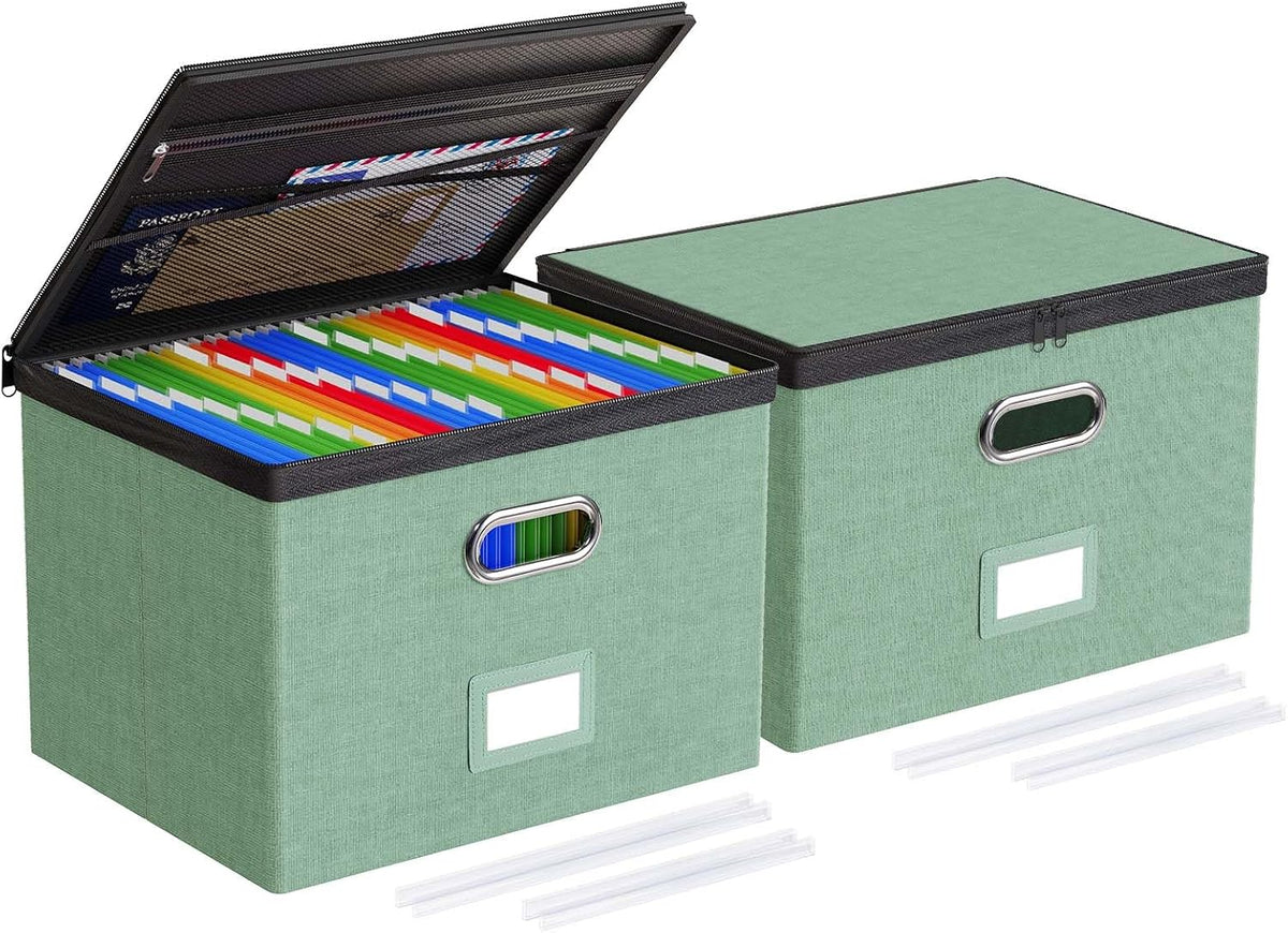 File Box Small 2-Pack Mesh Pockets Hanging Organizer for Letter-Size
