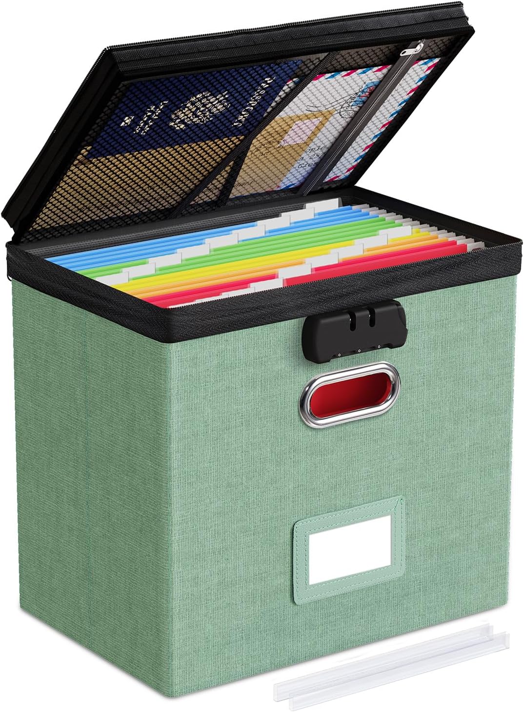 File Box Small 2-Pack Mesh Pockets Hanging Organizer for Letter-Size