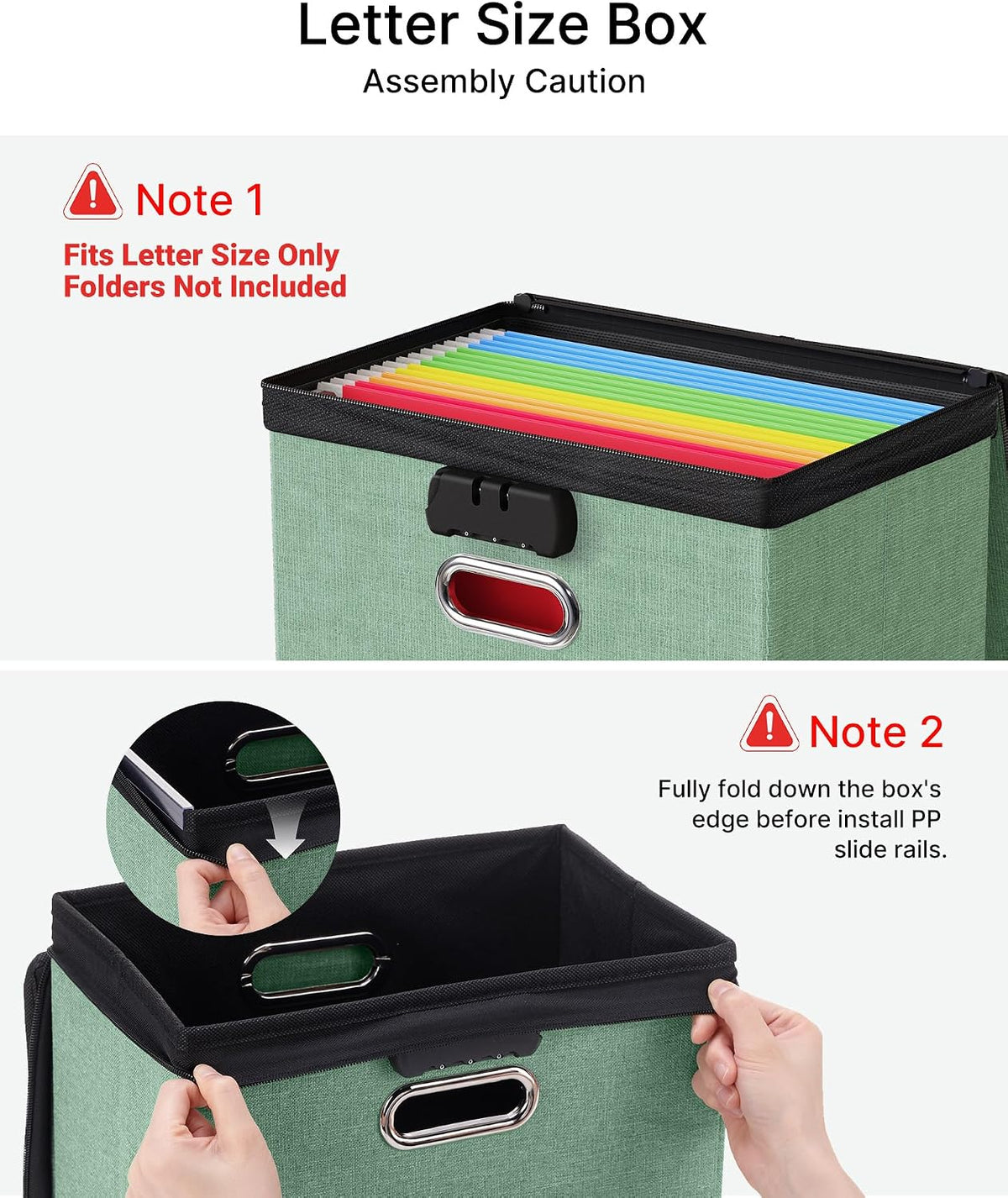 File Box Small 2-Pack Mesh Pockets Hanging Organizer for Letter-Size