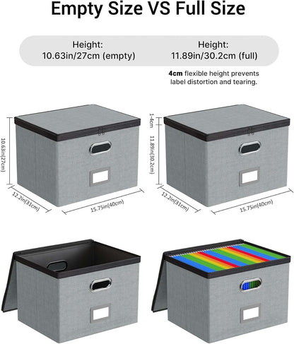 File Box Small 2-Pack Mesh Pockets Hanging Organizer for Letter-Size