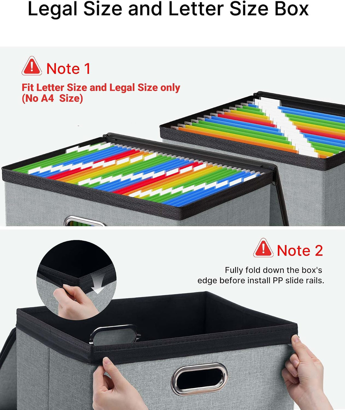 File Box Small 2-Pack Mesh Pockets Hanging Organizer for Letter-Size