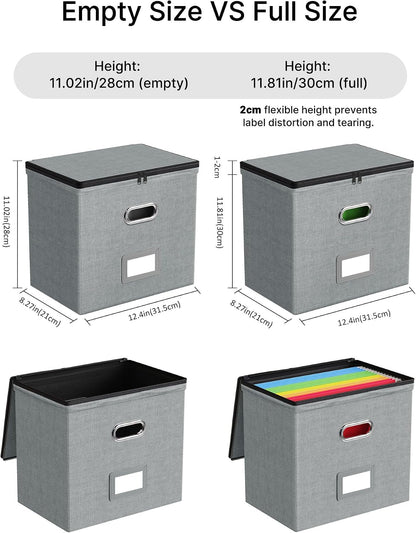File Box Small 2-Pack Mesh Pockets Hanging Organizer for Letter-Size