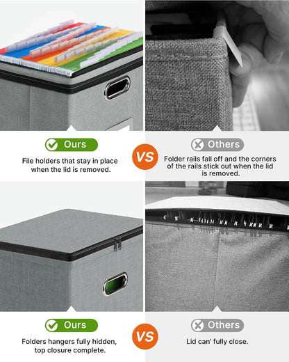 File Box Small 2-Pack Mesh Pockets Hanging Organizer for Letter-Size