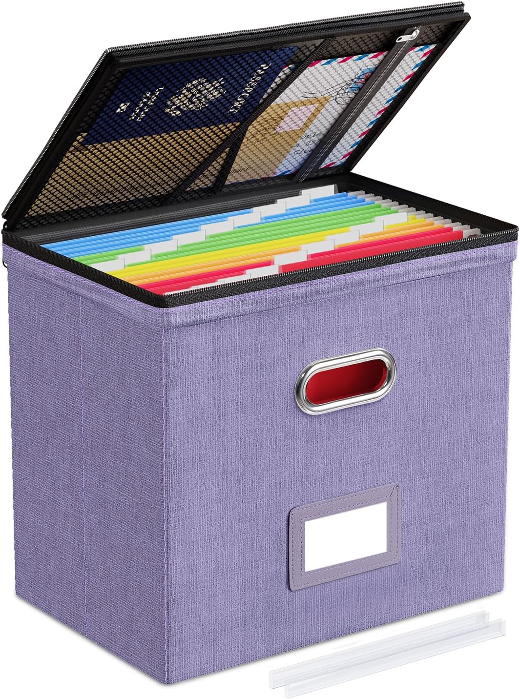 File Box Small 2-Pack Mesh Pockets Hanging Organizer for Letter-Size